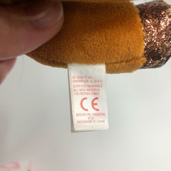 ty beanie boo glitter the horse tan brown tinsel hair 6 inch glitter hooves 2019 - Picture 8 of 12